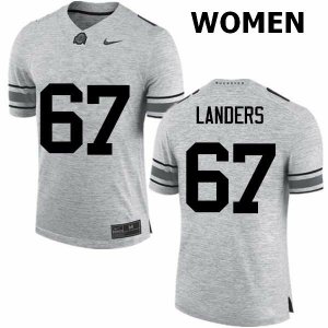 Women's Ohio State Buckeyes #67 Robert Landers Gray Nike NCAA College Football Jersey Copuon JKX0644HG